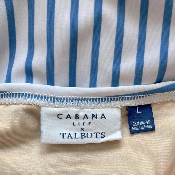 TALBOTS CABANA LIFE® ESSENTIAL CRISSCROSS ONE PIECE SWIMSUIT modest vacation - Picture 7 of 8